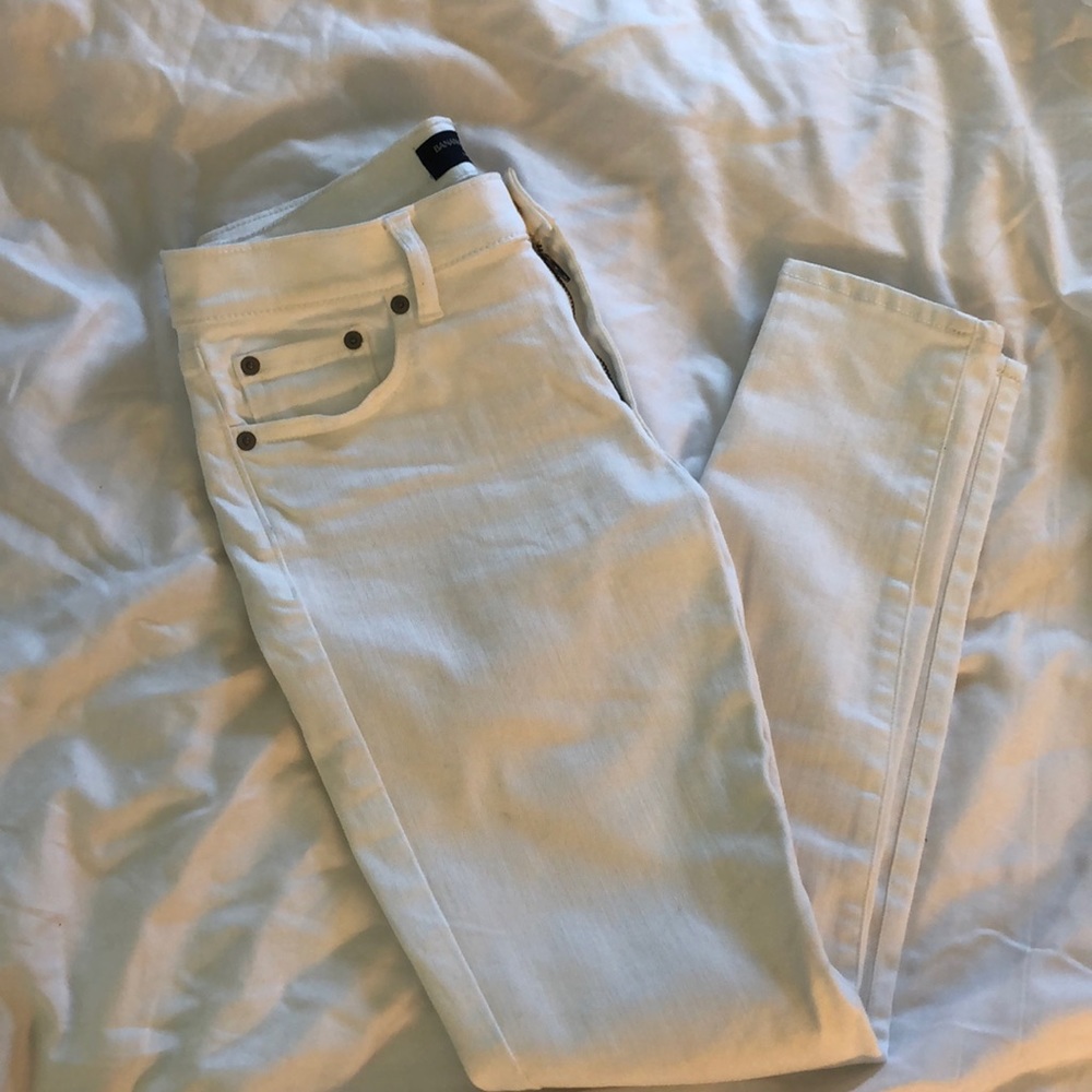 Banana republic white skinny jeans